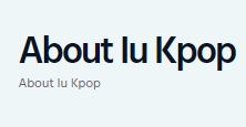 About Iu Kpop